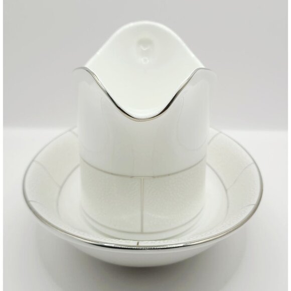 Wedgwood Shagreen Gravy Boat and Plate Set New Opened Box Mint Condition - Picture 4 of 12